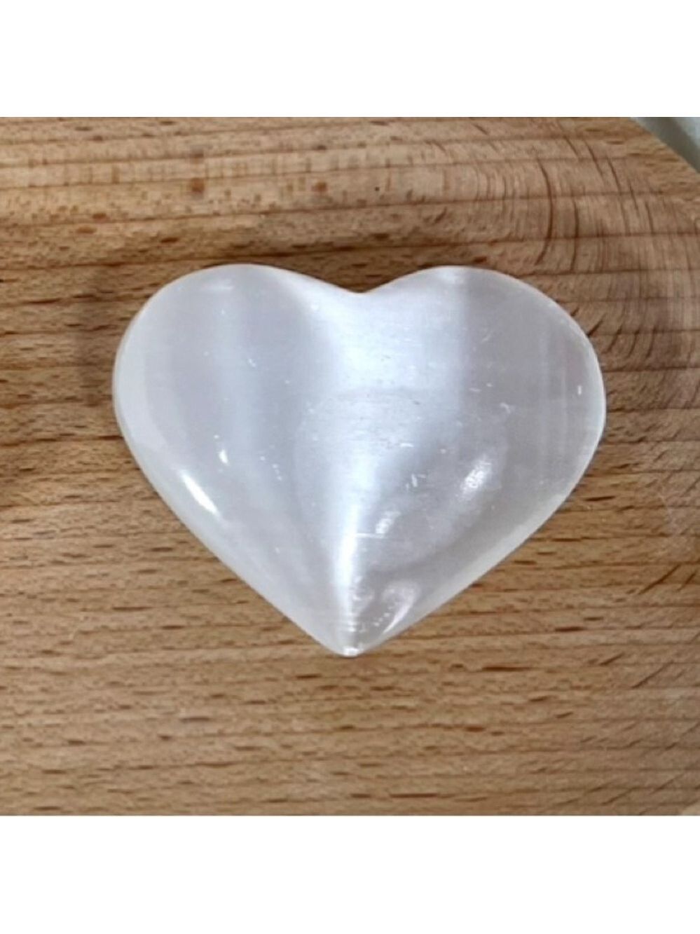 Selenite Heart Loose Gemstone Pick 1